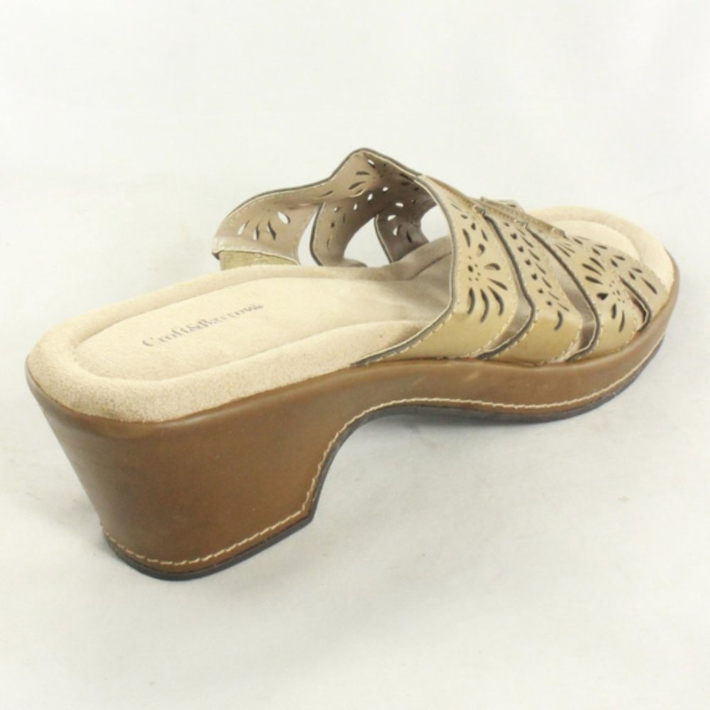 CROFT & BARROW Strappy Cutout Leather Sandals - Picture 6 of 8